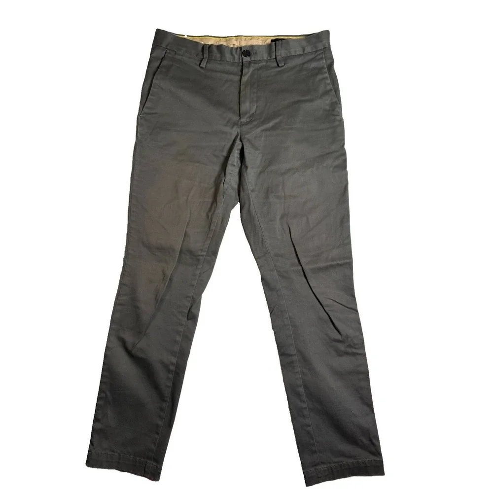 Banana Republic New Anthracite Fulton Skinny Rapid Movement Chino Pants 30x30